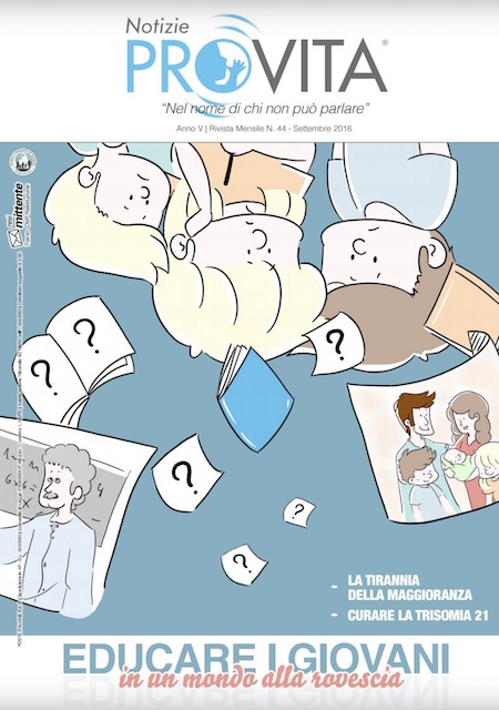 Copertina del n. 44 di Notizie Pro Vita - bambini e giovani in un mondo sottosopra