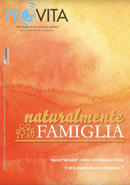 Copertina del n. 40 di Notizie Pro Vita - famiglia naturale stilizzata