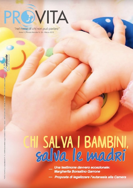 Copertina del n. 40 di Notizie Pro Vita - Chi salva i bambini, salva le madri