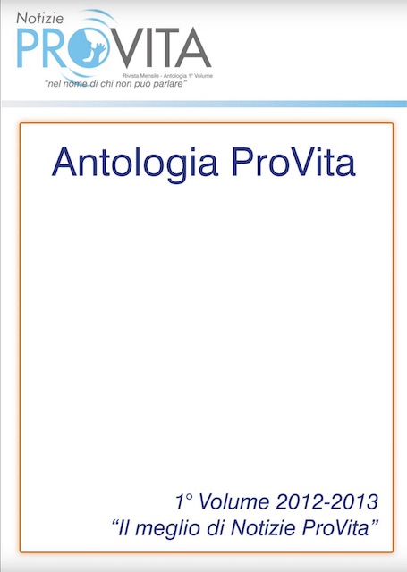 Copertina del I Volume dell'Antologia di Notizie Pro Vita