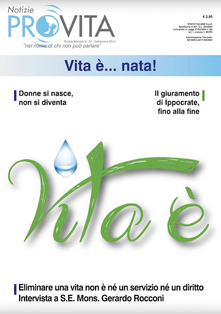 Copertina del n. 22 di Notizie Pro Vita - Vita è