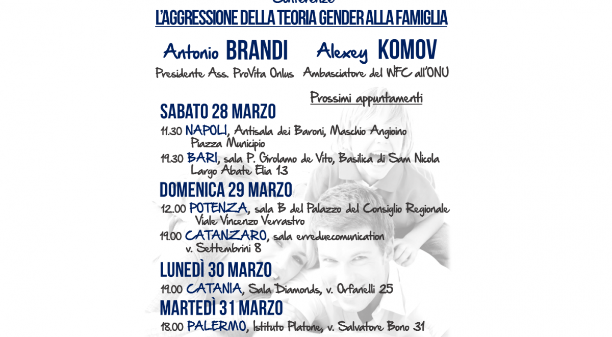 Locandina delle conferenze di Komov