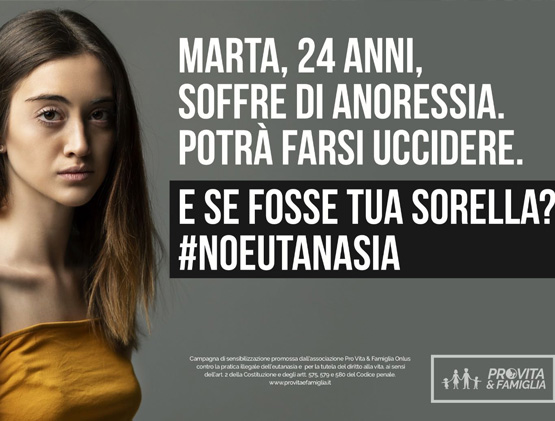 Eutanasia e suicidio assistito. Pro Vita & Famiglia: «Dopo le parole di Conte, manifesti e camion vela #NOEUTANASIA in tutta Italia» 1