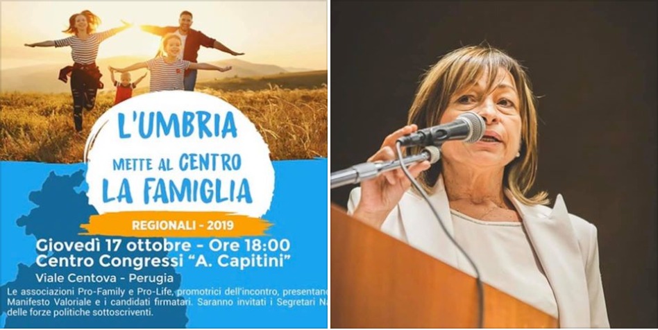 Regionali Umbria, Brandi e Coghe «Vita e famiglia vincono. Subito via legge sull’omotransfobia» 1