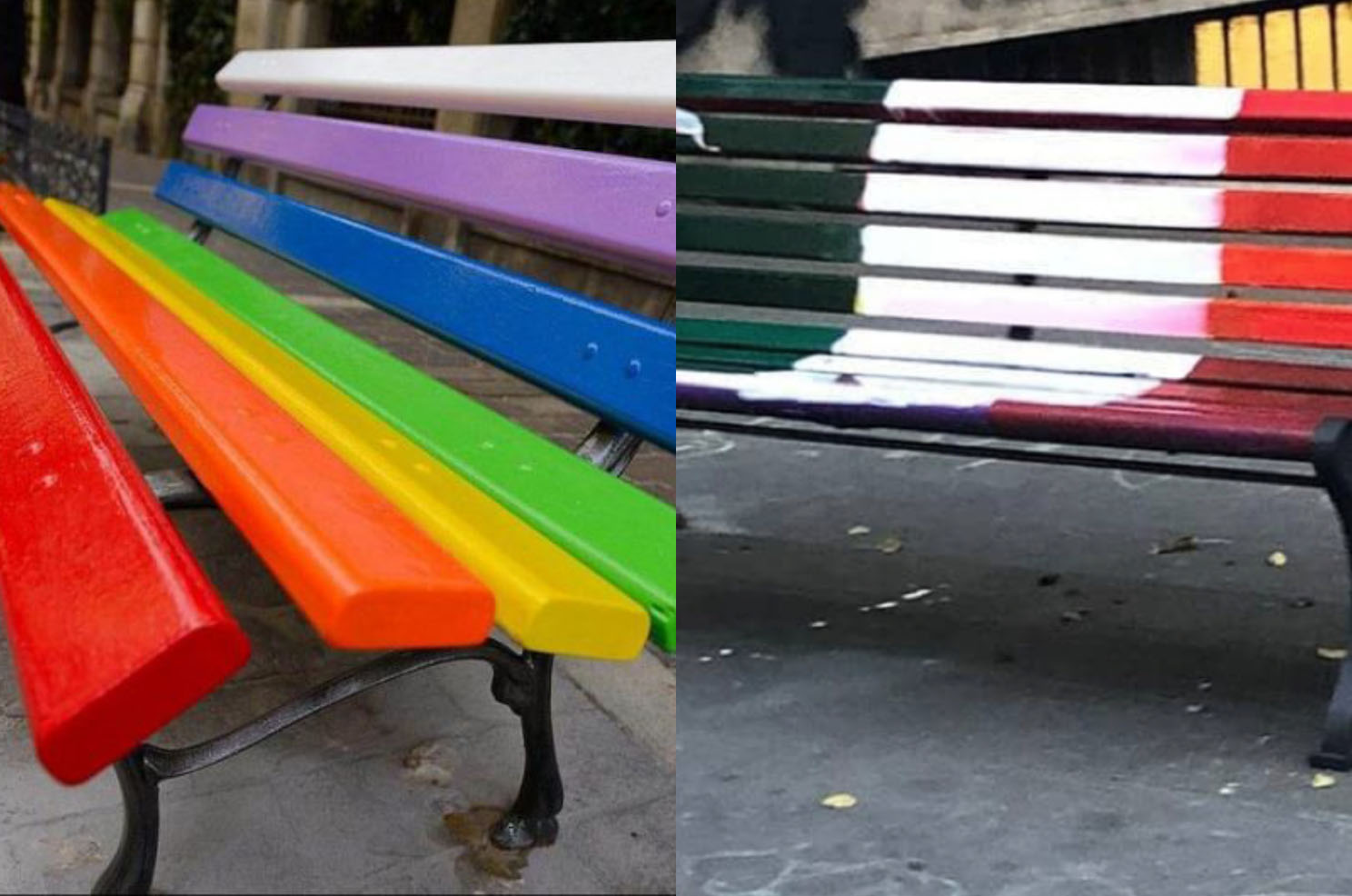 Panchina arcobaleno trasformata in tricolore a Roma. Bertucci (FdI): «Nessuna intolleranza né vandalismo. Ecco cosa significa» 1