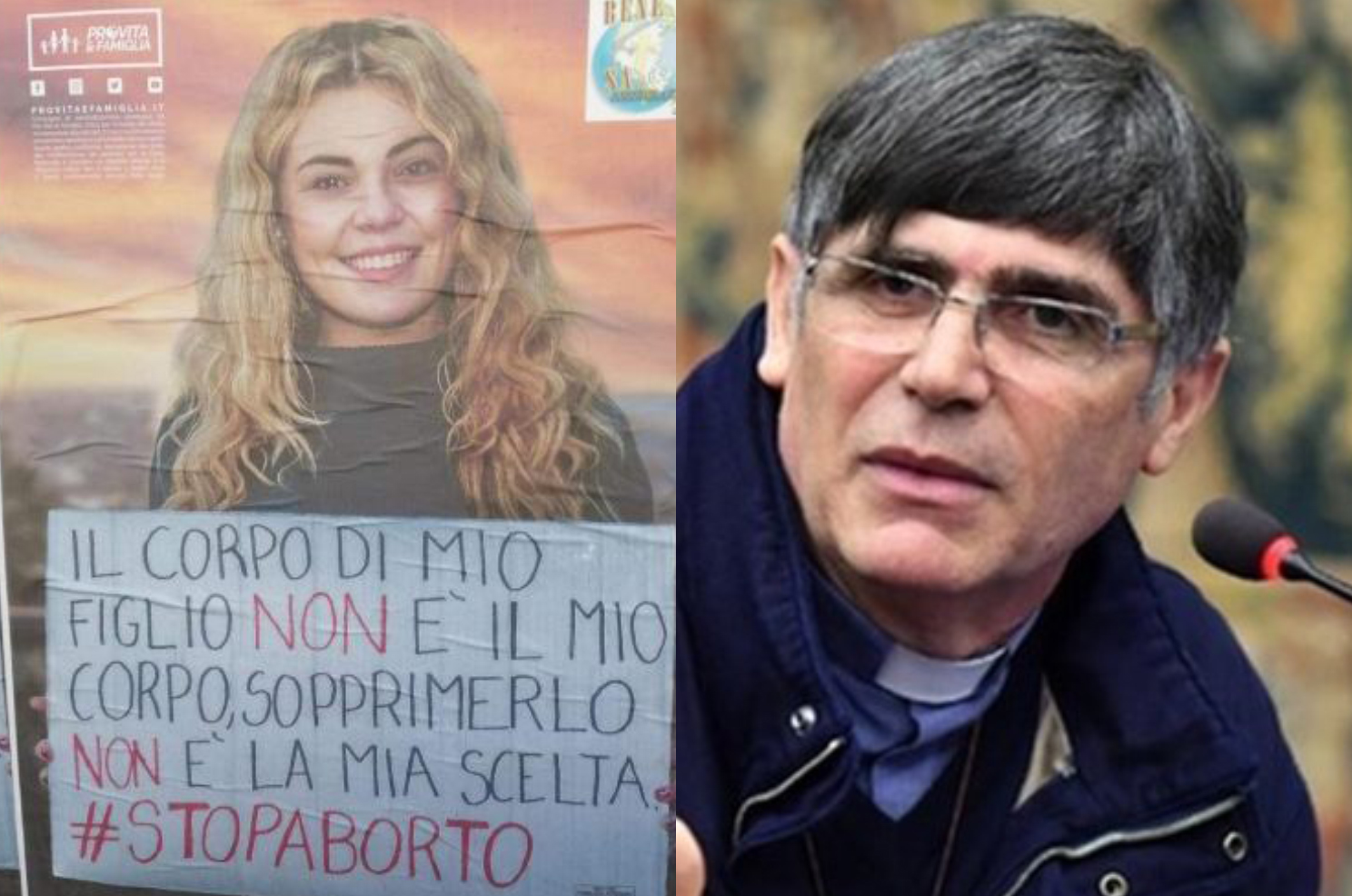 Aborto, manifesti censurati. Don Patriciello: «Atto autoritario. Così si toglie la voce alle vittime innocenti» 1