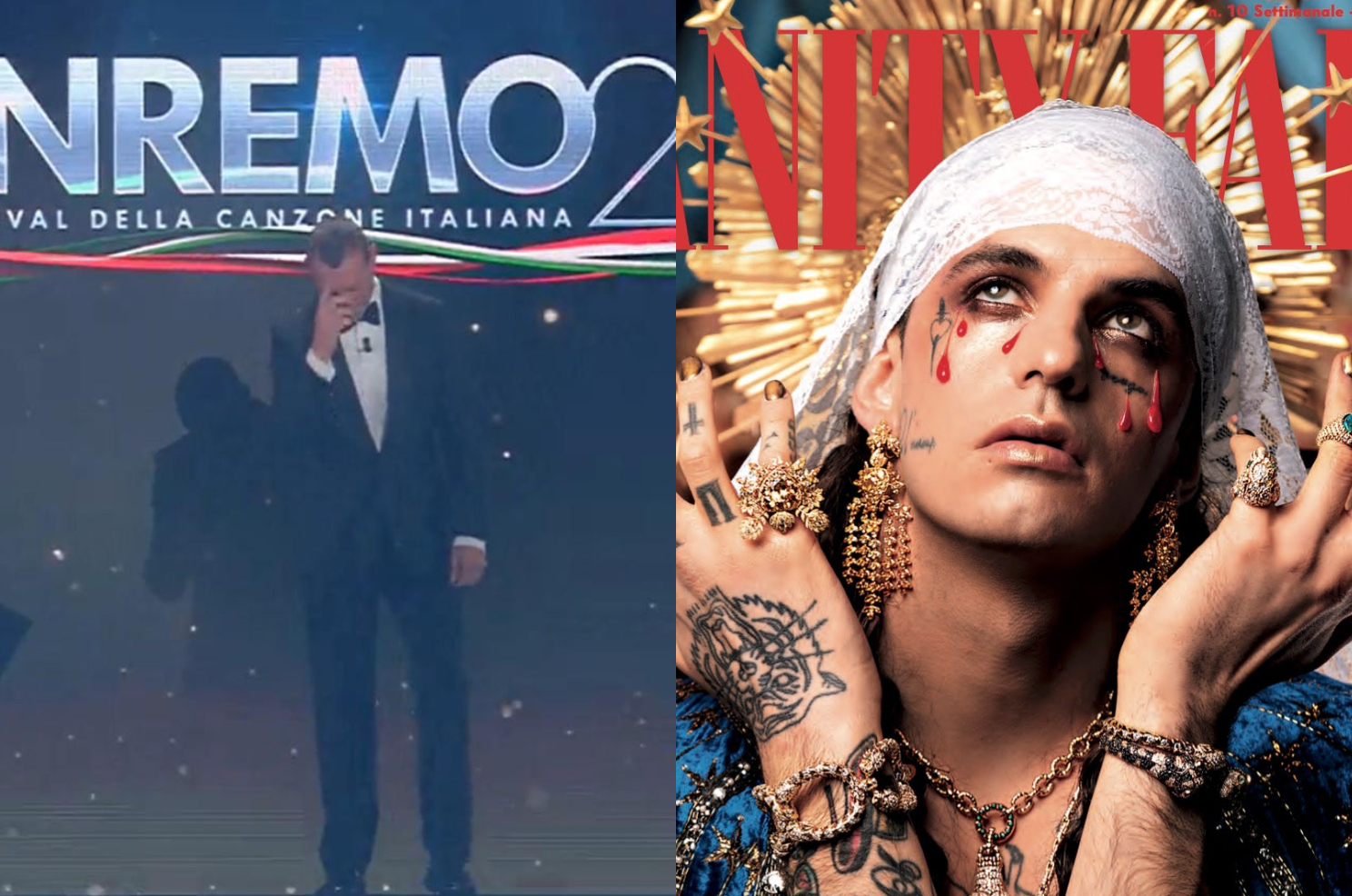 Sanremo. Amadeus no, Achille Lauro sì. Doppiopesismo religioso all’Ariston 1