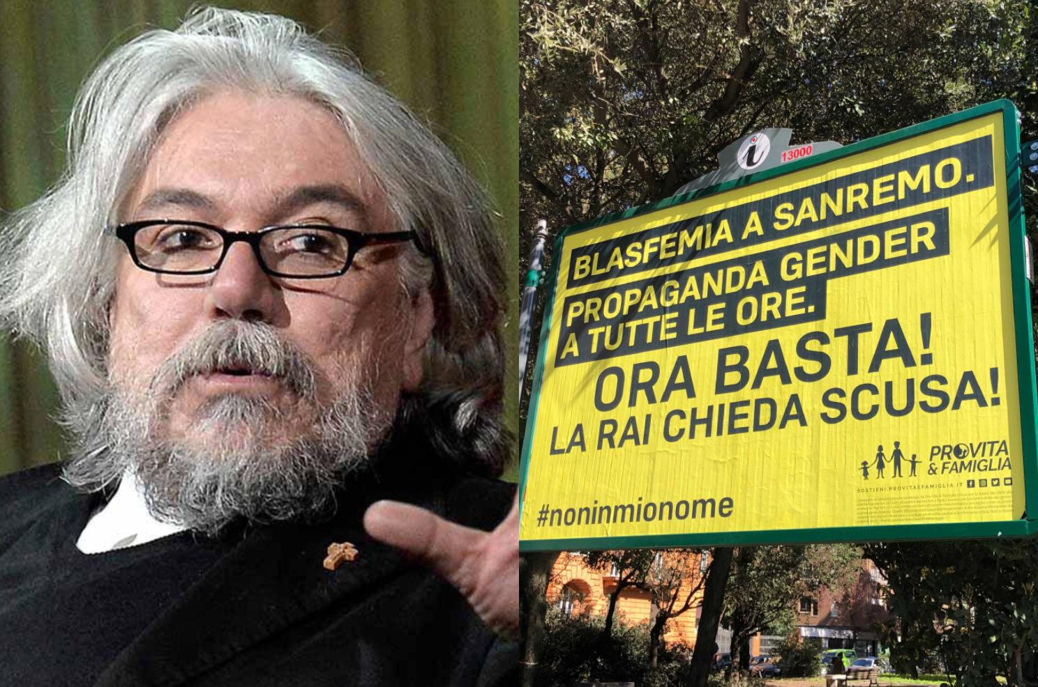 Manifesti su Rai blasfema e pro-gender. Meluzzi: «Così dover pagare il canone è uno scandalo» 1