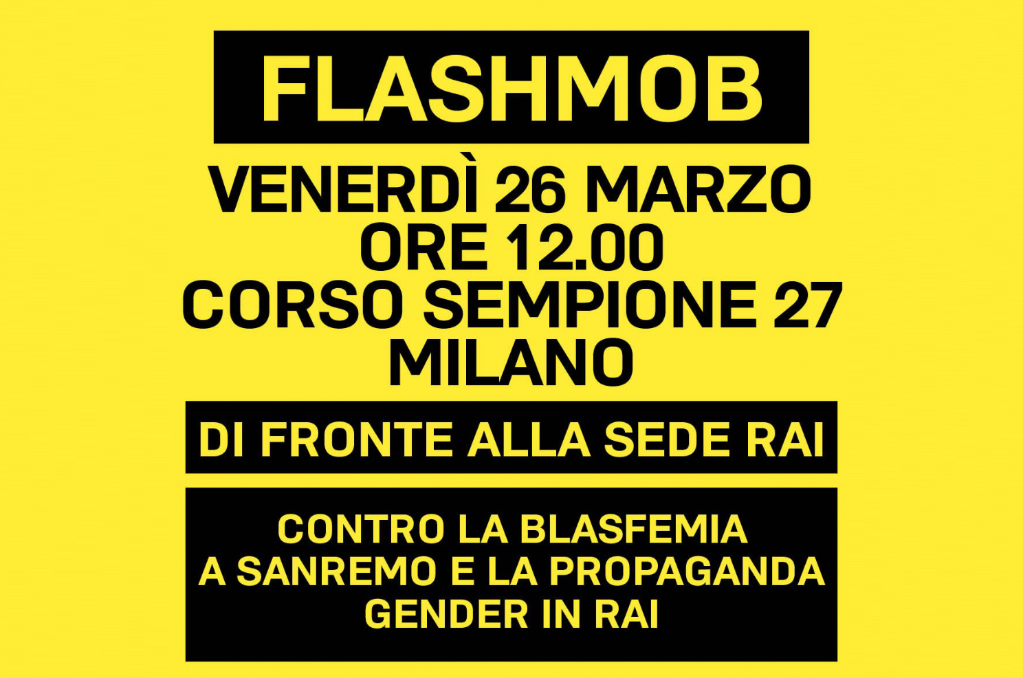 Flashmob davanti alla Rai anche a Milano 1