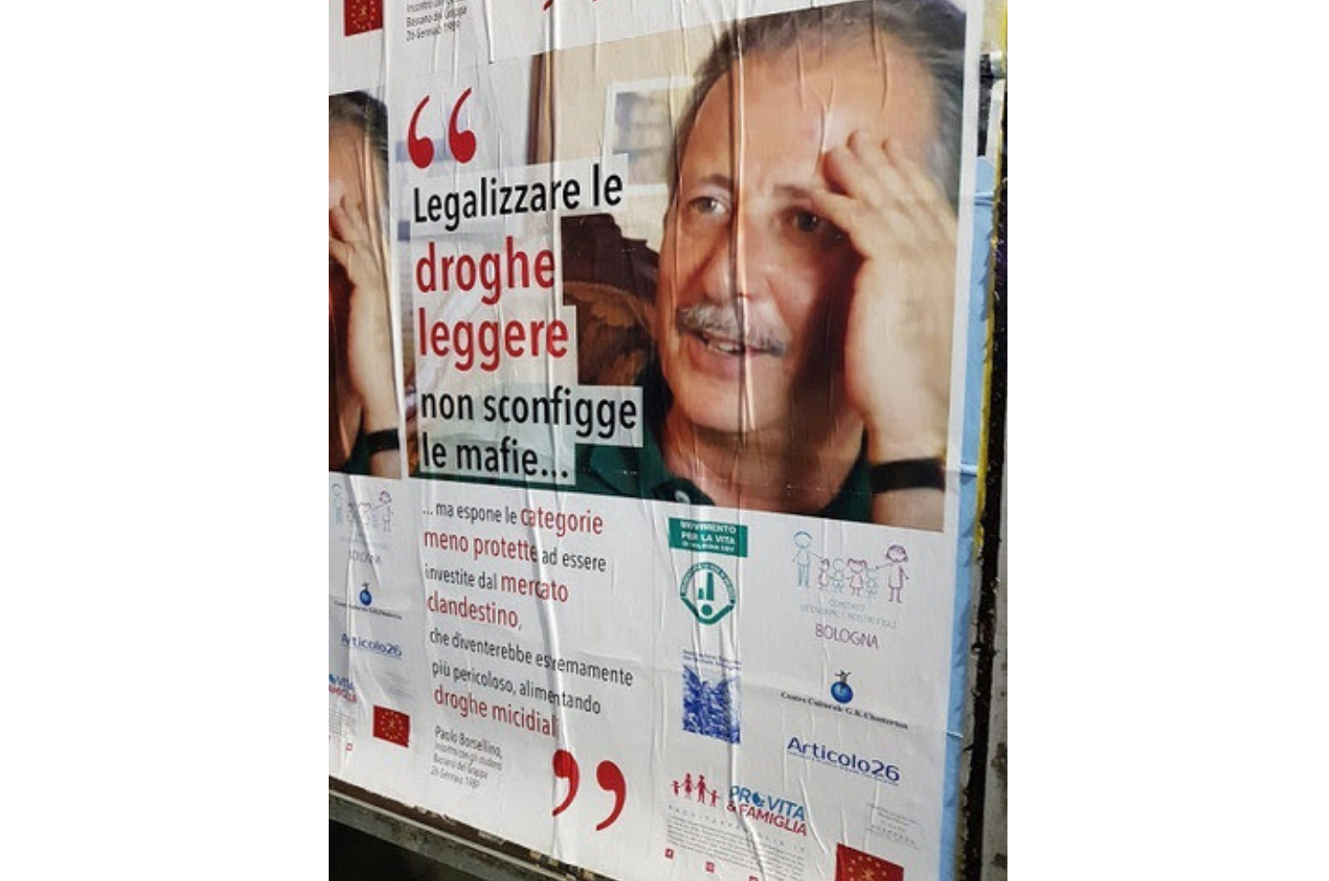 PV&F Emilia-Romagna: «No alla liberalizzazione delle droghe leggere, ricordare le parole di Paolo Borsellino» 1