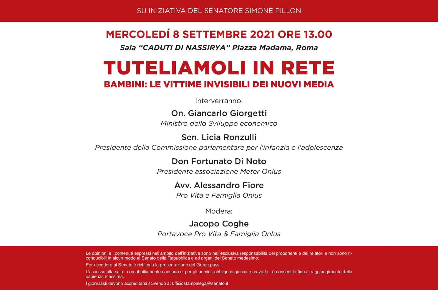 Presentazione campagna contro l'ipersessualizzazione dei minori sui media 1