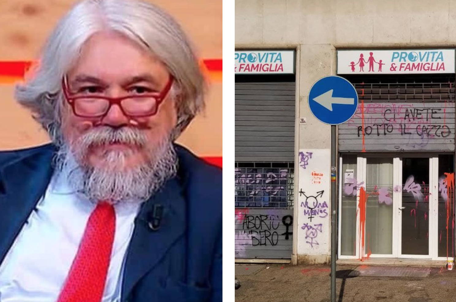 Attacchi alla sede di Pro Vita. Meluzzi: «Femminismo violento risponde così a messaggi ovvi di Vita» 1