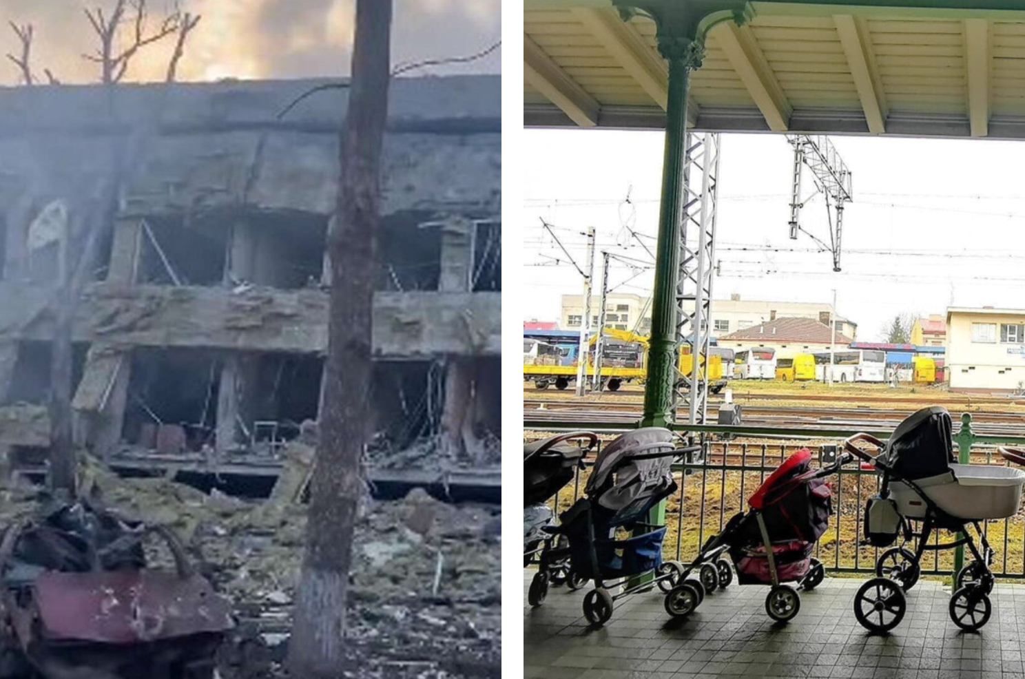 Ucraina. Bambini bombardati e passeggini regalati: dove l'umanità muore e dove vince 1
