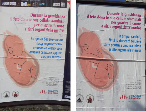 Aborto. Pro Vita & Famiglia e parrocchie ortodosse. Campagna di sensibilizzazione: «Il feto aiuta la madre a rimanere in salute» 1