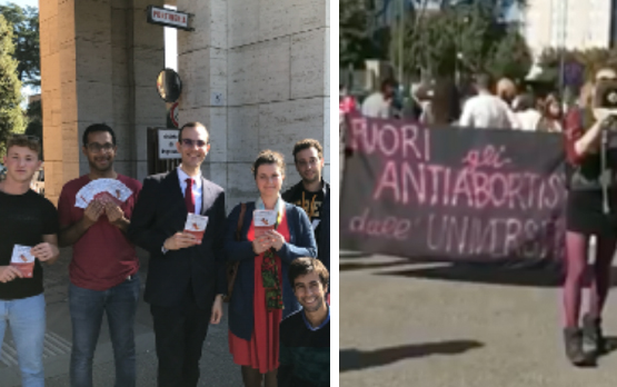 Universitari per la Vita: «Così siamo stati aggrediti dalle femministe. Abbiamo avuto bisogno della scorta» 1