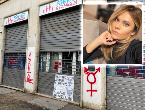 Sede Pro Vita vandalizzata. Hoara Borselli: «Femministe vogliono silenziare chi la pensa diversamente» 1