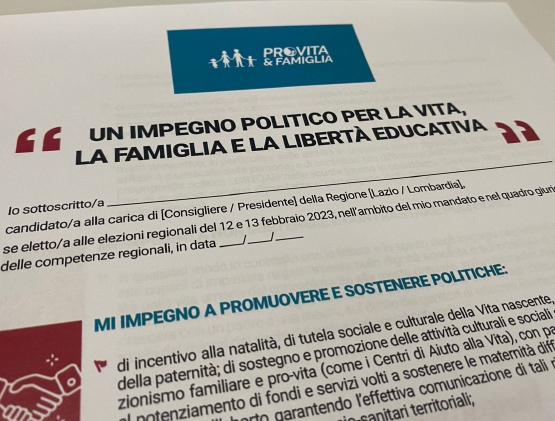 Elezioni regionali. Pro Vita & Famiglia: «Candidati firmano manifesto per vita, famiglia e libertà educativa» 1