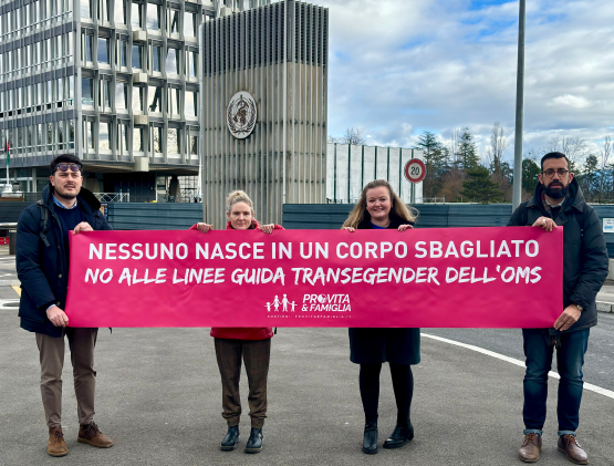 Gender. Nostro flashmob davanti all'OMS di Ginevra contro linee guida transgender 1