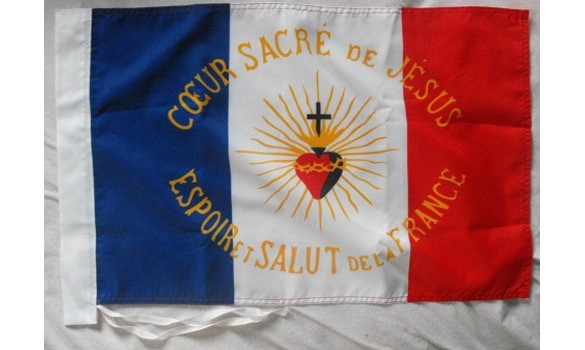 tricolore francese col Sacro Cuore vandeano