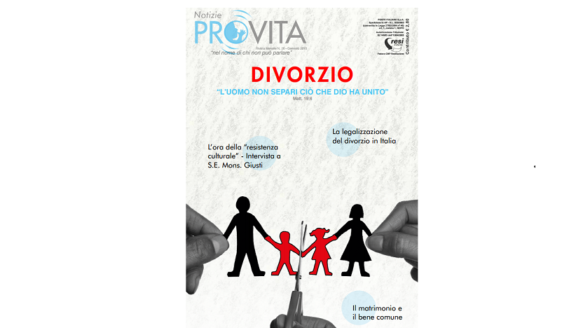 Notizie ProVita di gennaio: il divorzio 1