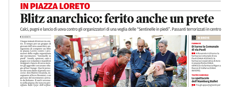 Sentinelle in Piedi – Aggredito Don Matteo, lui risponde così 1