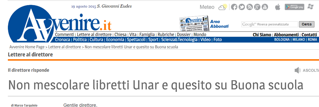 Gender a scuola: è giusto, Direttore Tarquinio, facciamo chiarezza! 1