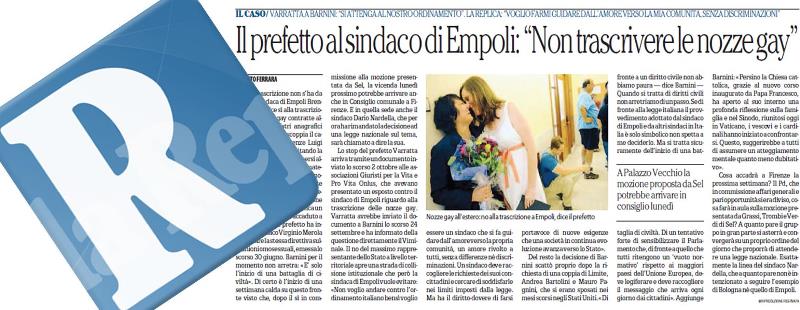 Nozze gay – ProVita e Giuristi per la Vita su La Repubblica 1