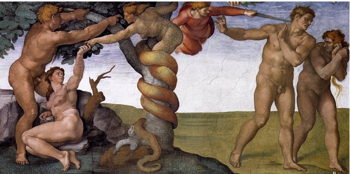 Michelangelo_peccato originale_femminicidio