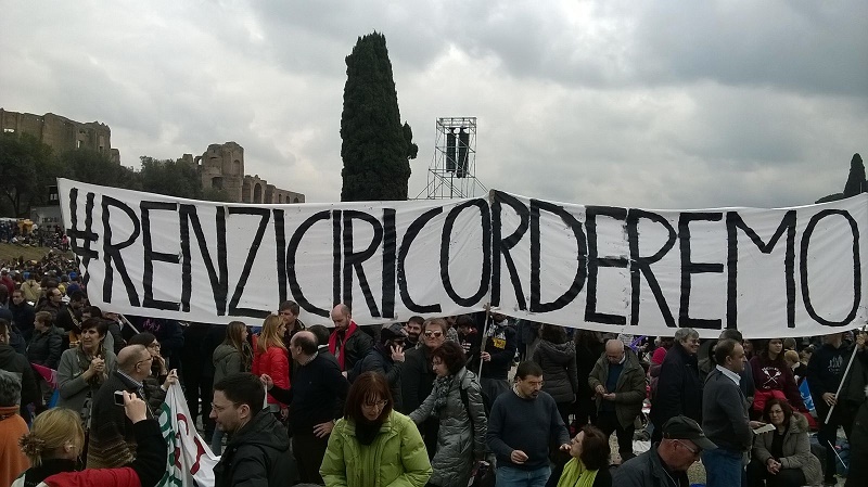 Renzi ci ricorderemo_unioni civili_matrimonio gay_referensum_family day_circo massimo