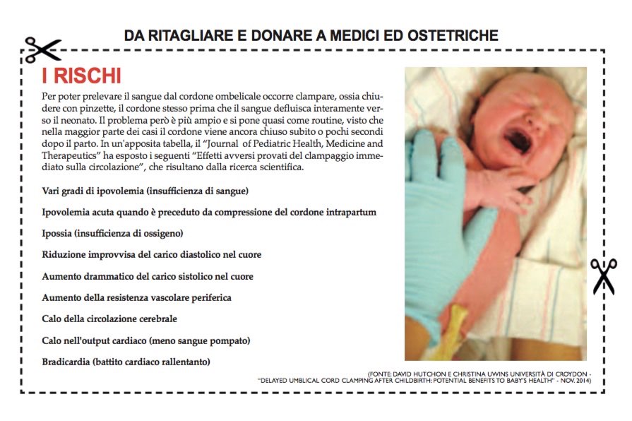 Donazione del sangue del cordone ombelicale