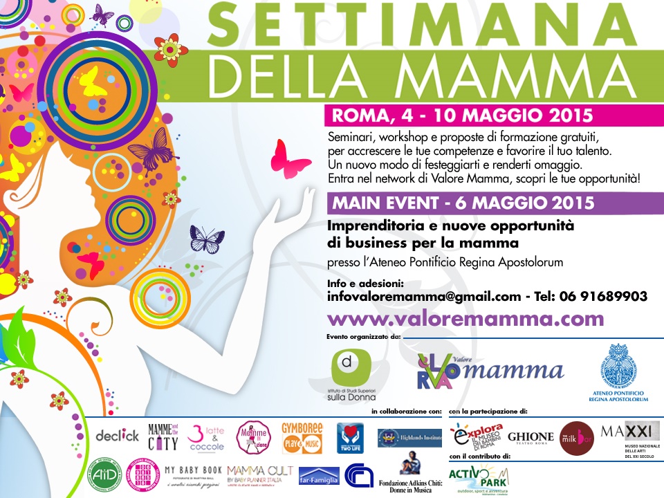 Settimana della mamma, dal 4 al 10 maggio 1